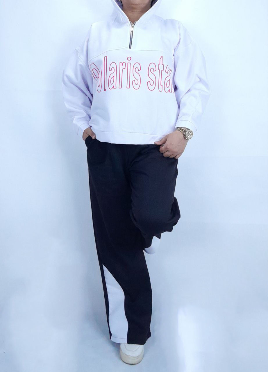 ست هودی شلوار نیم زیپPolaris star  